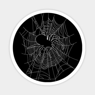 Gothic Spider on Web Magnet